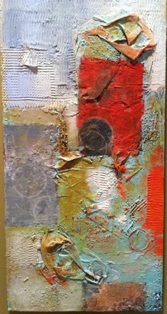 Mixed Media on canvas, 12"x 24", 2014