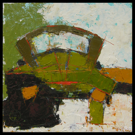 Truck series,
12" x 12", mixed media on canvas board