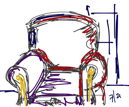 Chair Study II,
giclee on canvas,
16" x 16",
(Limited Edition 5 prints)