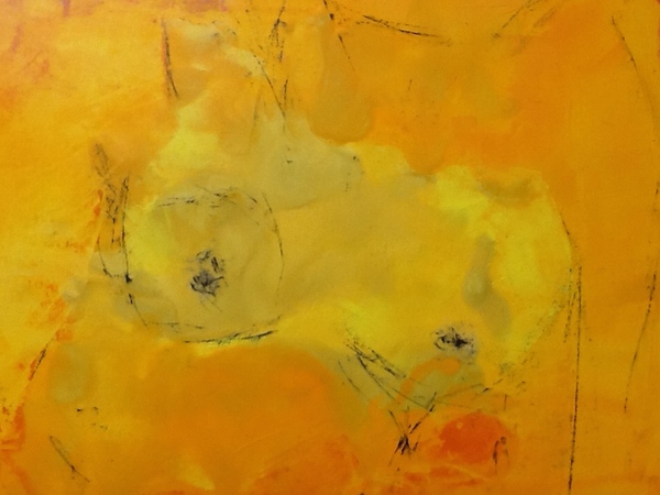 Encaustic on canvas , torso blurt study 